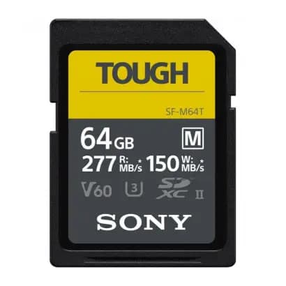 Sony 64GB SF-M Tough Series UHS-II SDXC Memory Card (SFM64T/T1)