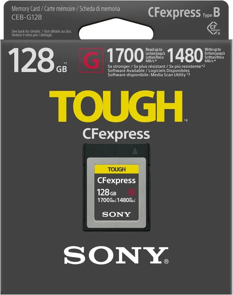 Sony 128GB CFexpress Type B TOUGH Memory Card (CEBG128/J) - фото 2