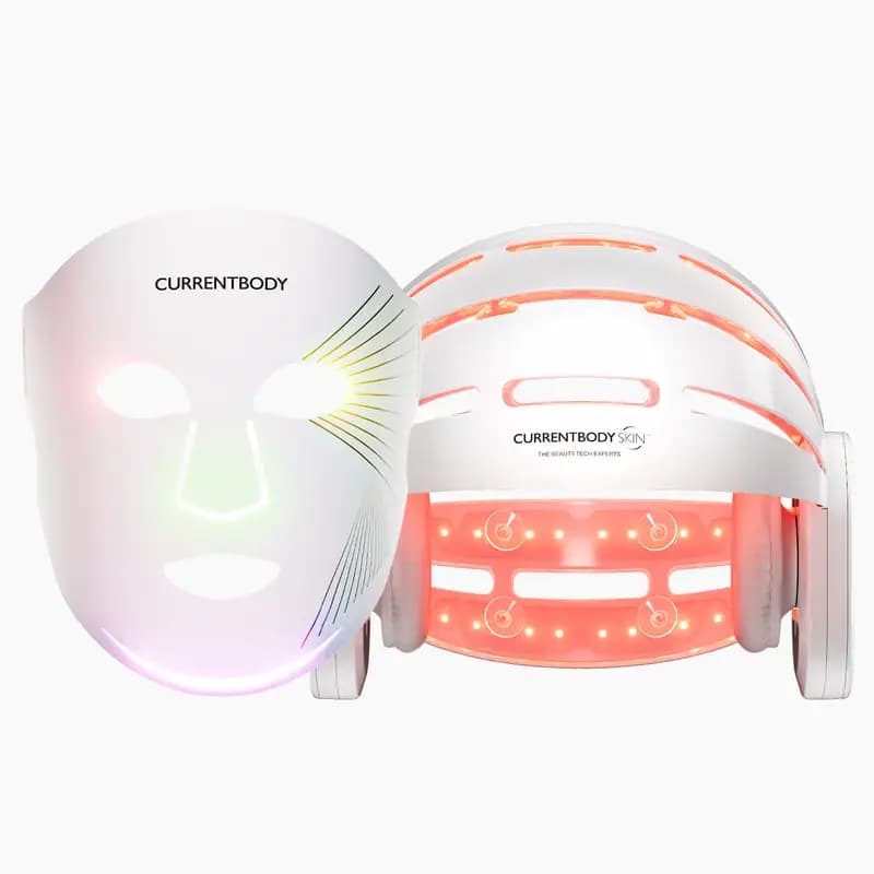 CurrentBody LED Hair Helmet & Series 3 LED Red Face Mask